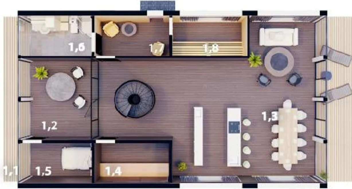 Planta · CEDRO 212 · Piso 1